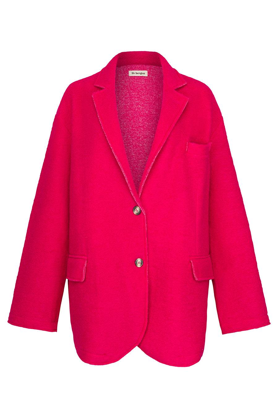 Liv Bergen Oversized Jacke "THAT DON'T IMPRESS ME MUCH" in pink 50% Rabatt mit kostenlosem Versand