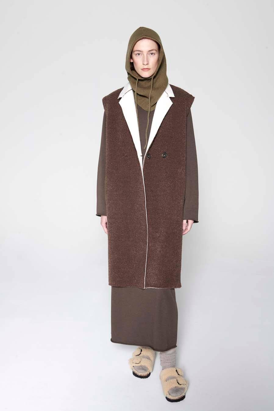 Liv Bergen Weste Teddy in stone grey Black Friday Preise