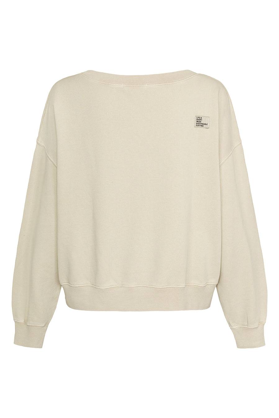 Liv Bergen Sweater square "100% Organic Cotton" in buttercreme Sonderangebote