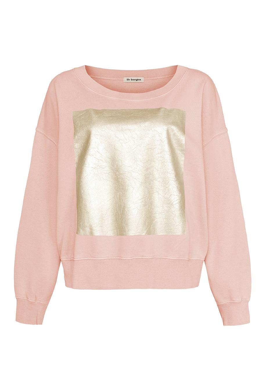 Liv Bergen Sweater square "100% Organic Cotton" in powder VIP-Rabatte