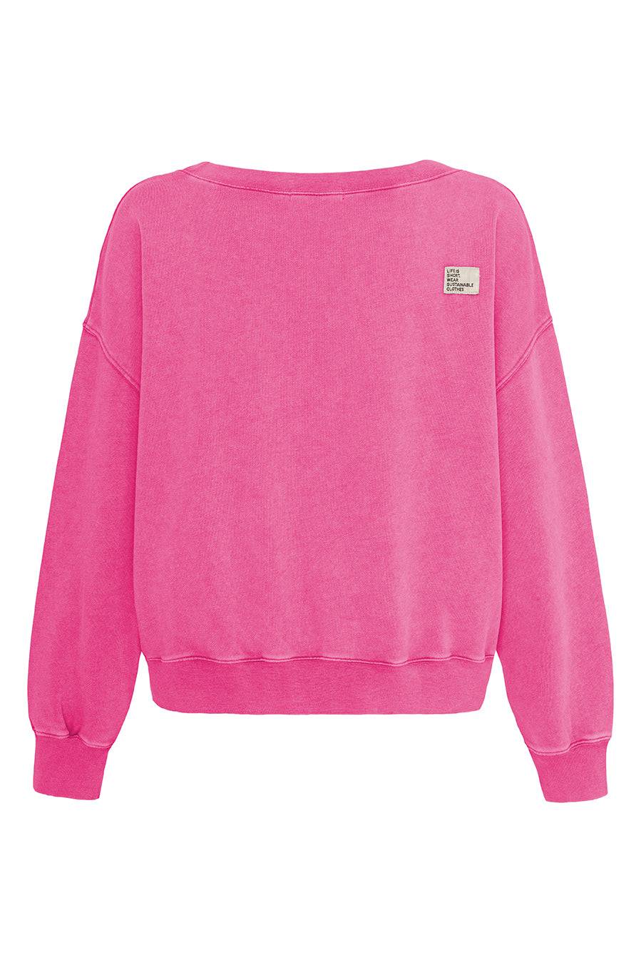 Liv Bergen Sweater square "100% Organic Cotton" in rose Tiefpreis