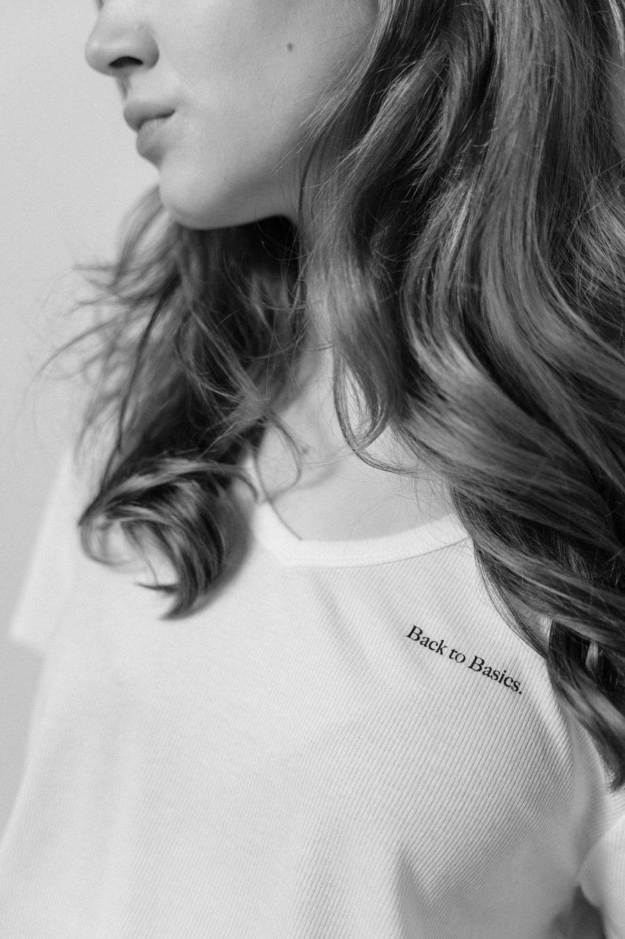 Liv Bergen T-Shirt Basics in optic white Günstiger Verkauf
