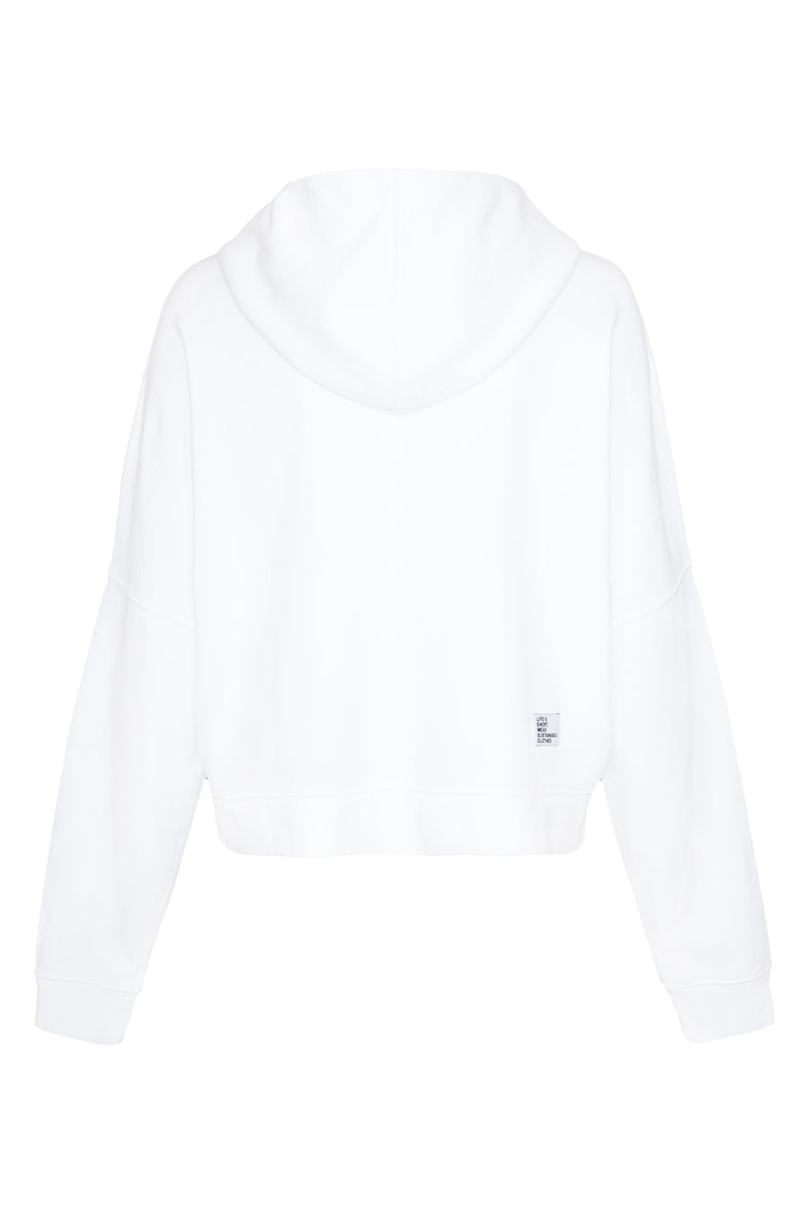 Liv Bergen Hoodie cropped in optic white Fabrik Onlineshop