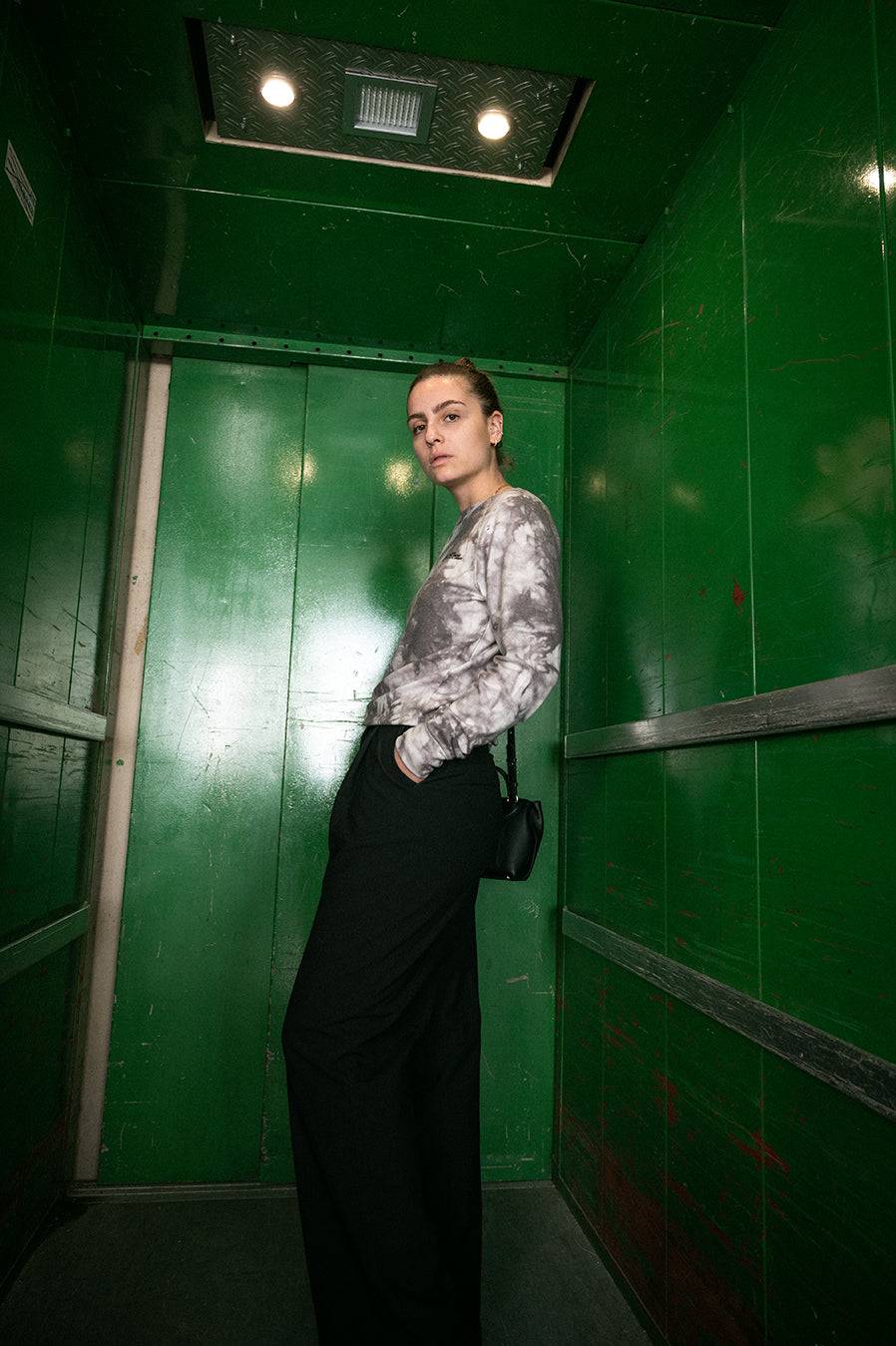 Liv Bergen Sweater in batik charcoal Rabatt