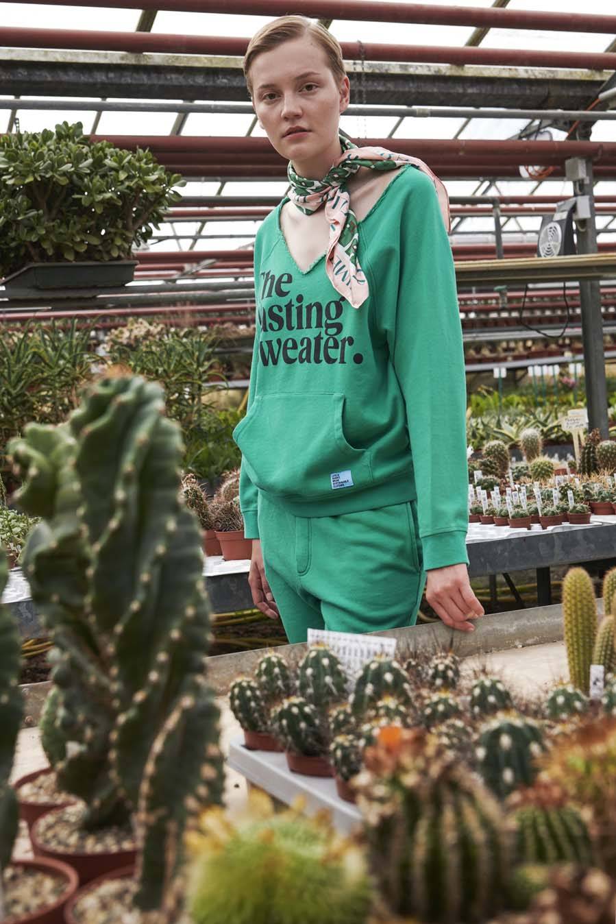 Liv Bergen Hose "100% Organic Cotton" in emerald Exklusivangebot