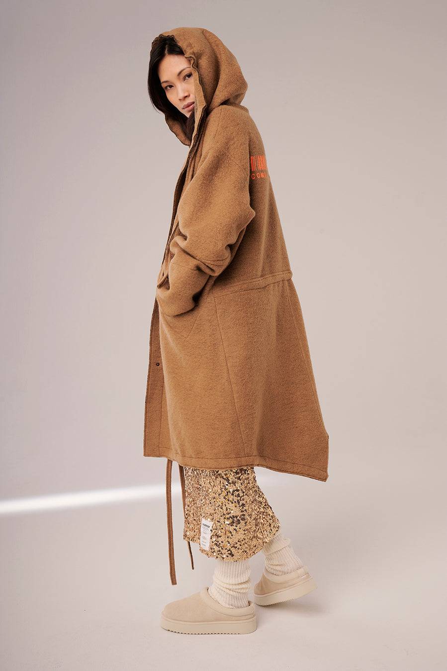Liv Bergen Jacke Parka in camel Clearance-Verkauf