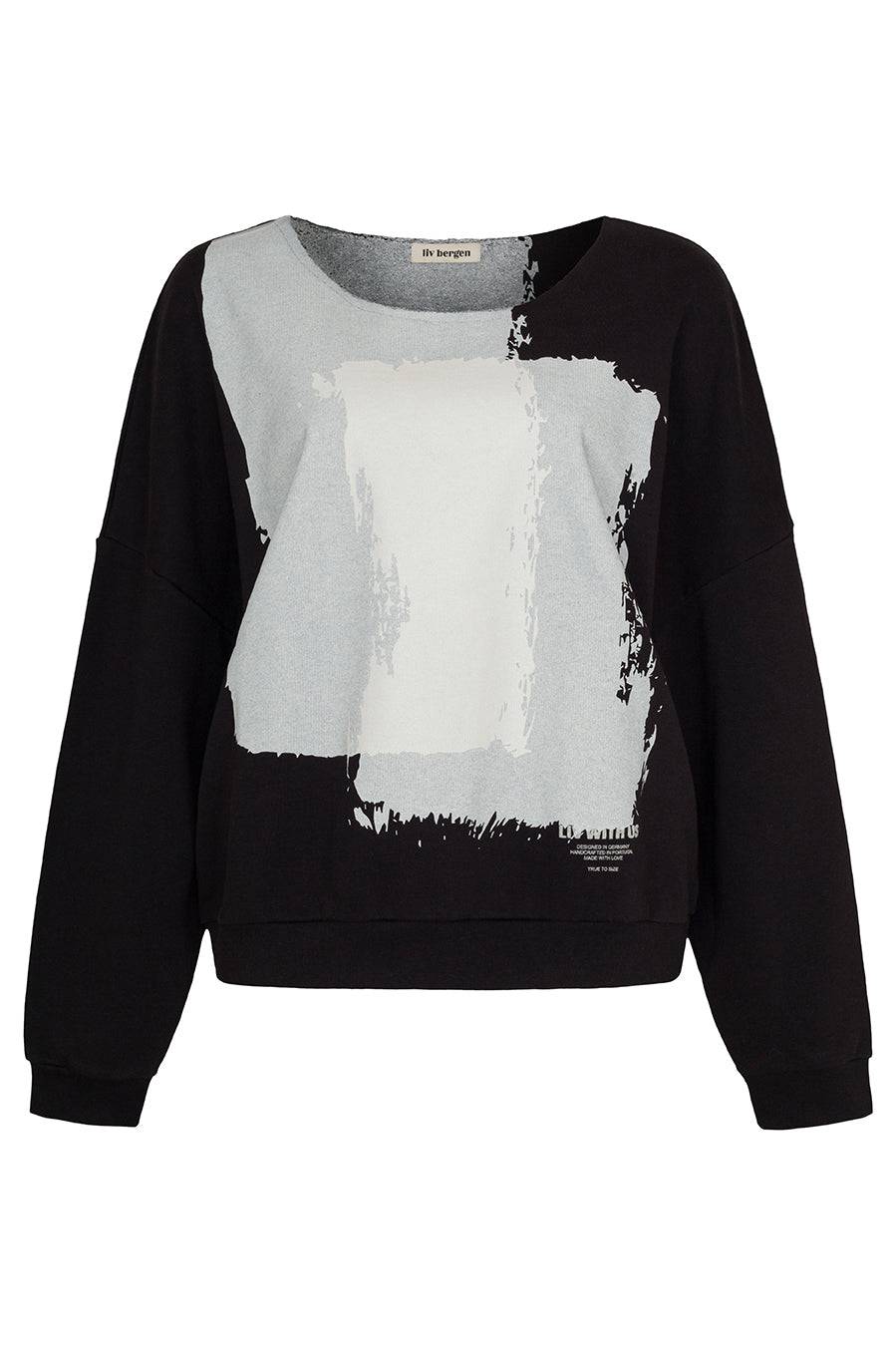 Liv Bergen Sweater Painted in black Auslauf
