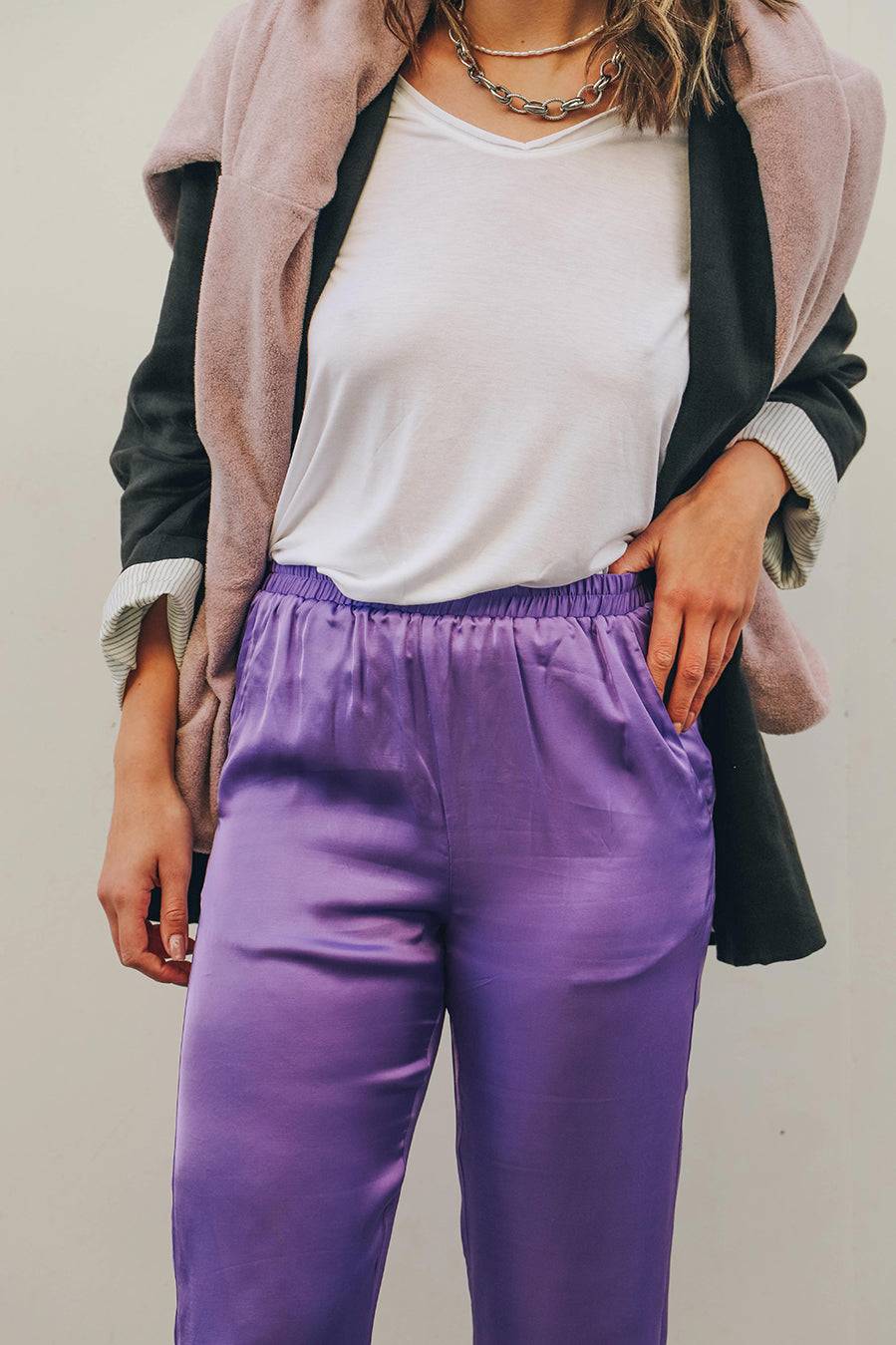 Liv Bergen Hose HI HAWAII in lilac Flash Sale
