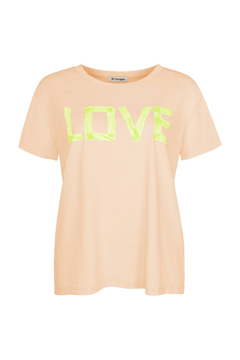 Liv Bergen T-Shirt LOVE in apricot im Angebot