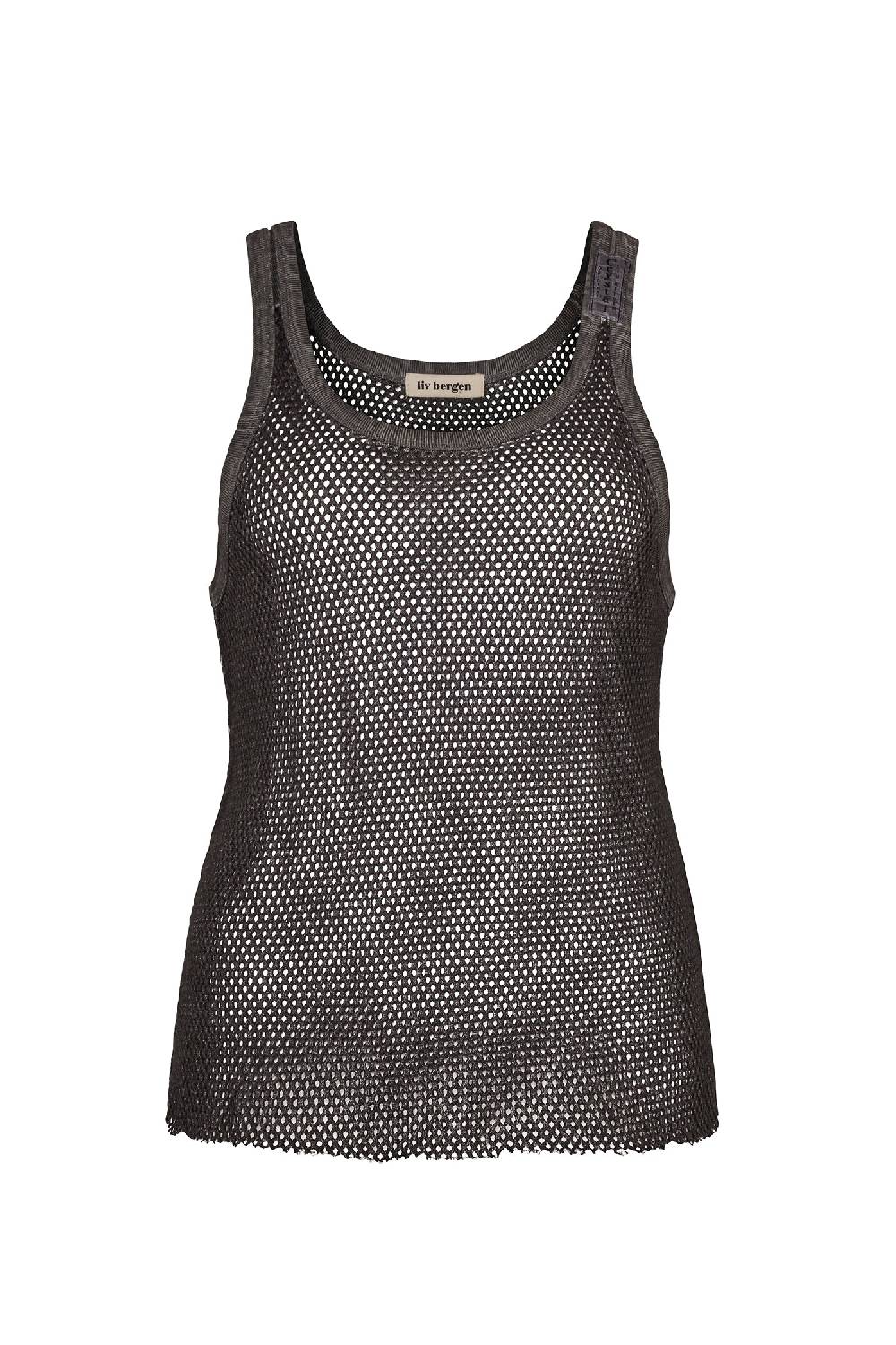 Liv Bergen Top Net in charcoal Saisonschlussverkauf