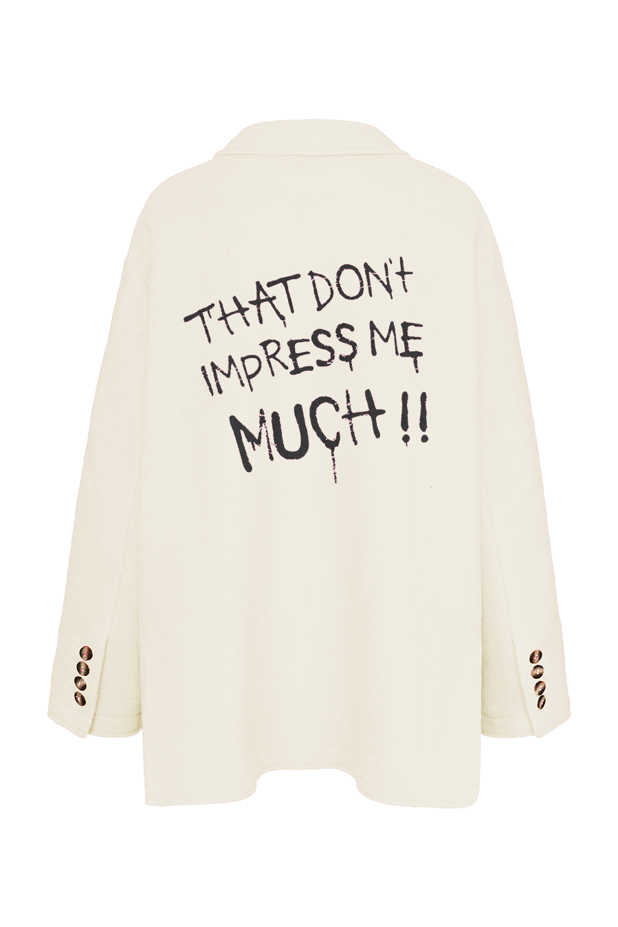 Liv Bergen Oversized Jacke "THAT DON'T IMPRESS ME MUCH" in creme Angebote