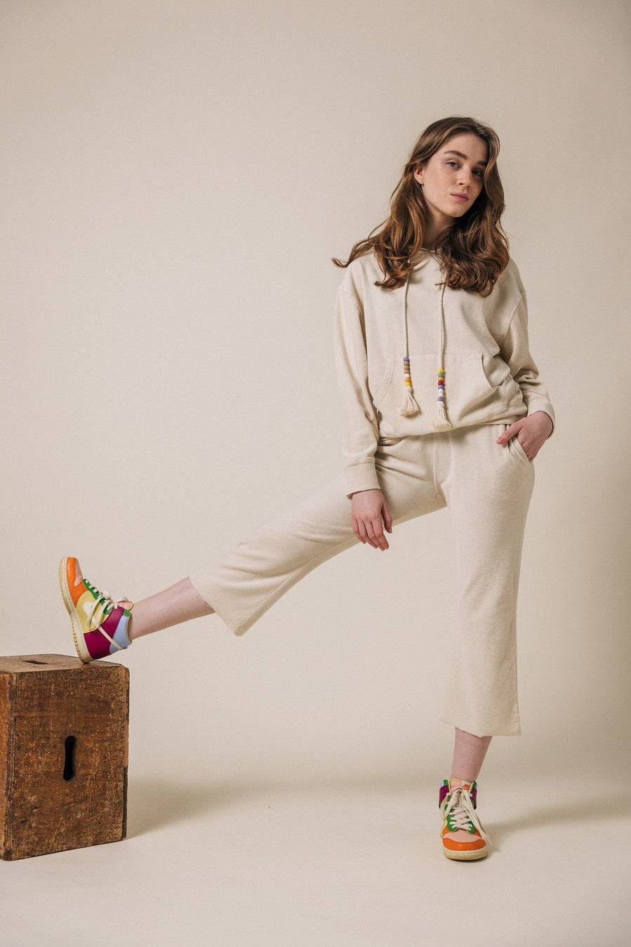Liv Bergen Hoodie California in creme Hotsell