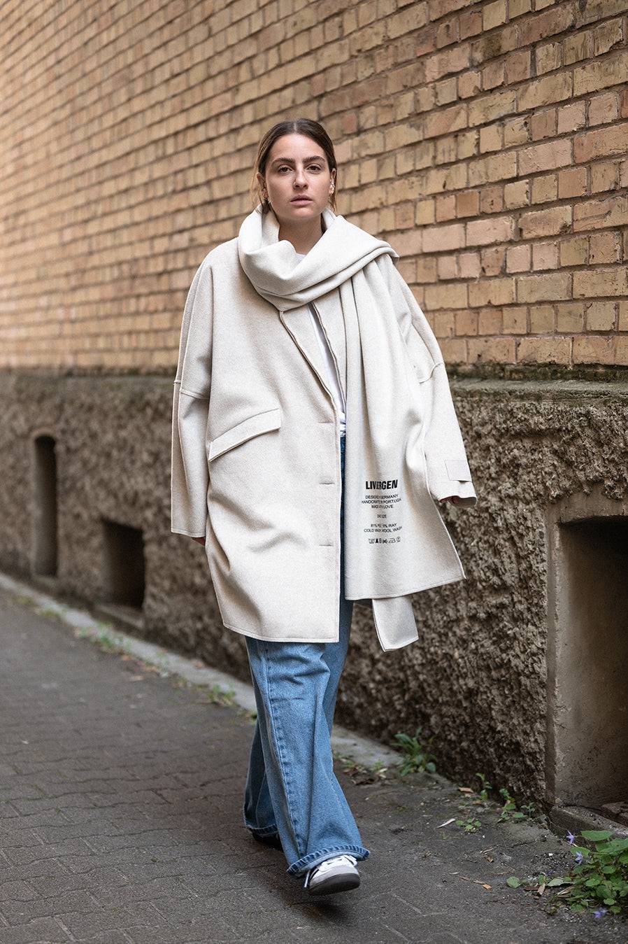 Liv Bergen Oversized Mantel in sand Letzte 2 Tage