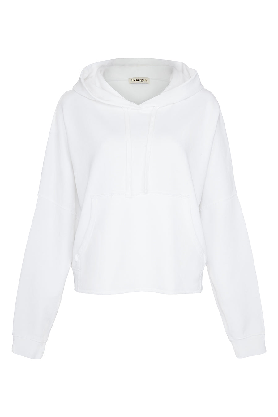 Liv Bergen Hoodie cropped in optic white 2025