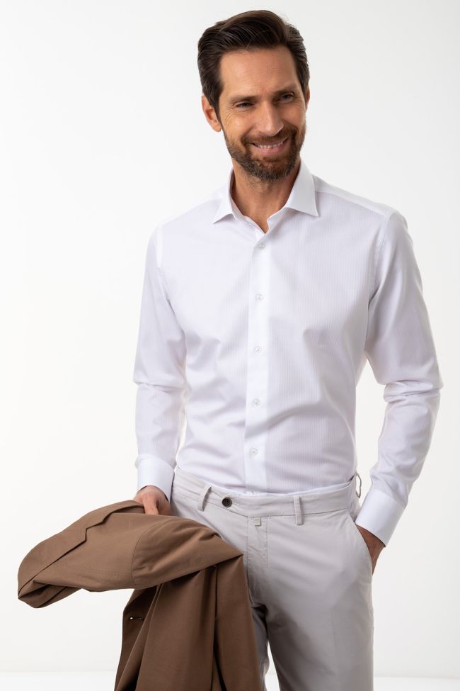 aplomb Hemd Herren Aplomb Slim Einfarbig 100% Baumwolle kragen Französisch Lange Ärmel Begrenzt auf 3 Tage