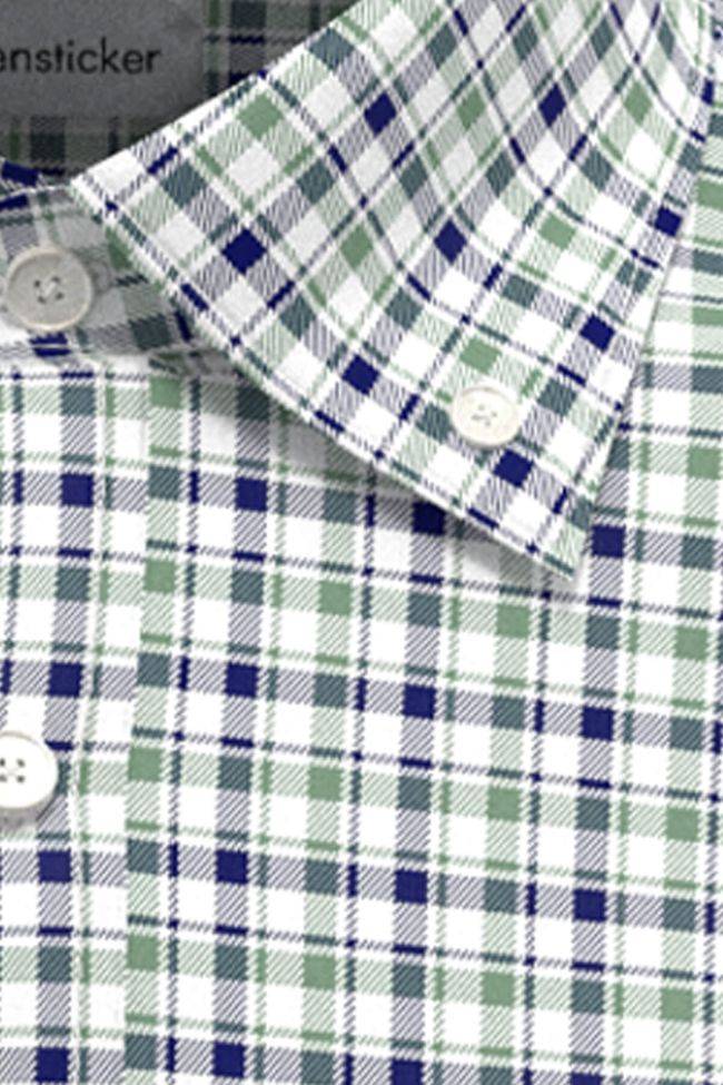 seidensticker Hemd Herren Seidensticker Regular Bügelfreie Karo kragen Button-Down Kurze Ärmel Angebote
