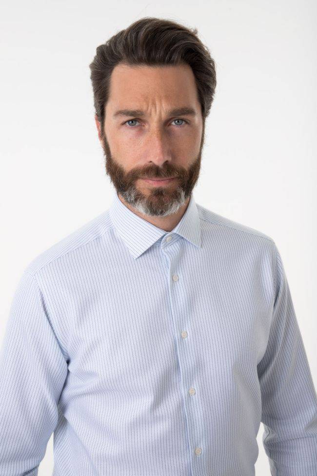 ingram Hemd Herren Ingram Regular Streifen 100% Baumwolle kragen Italienisch Lange Ärmel Hotsell
