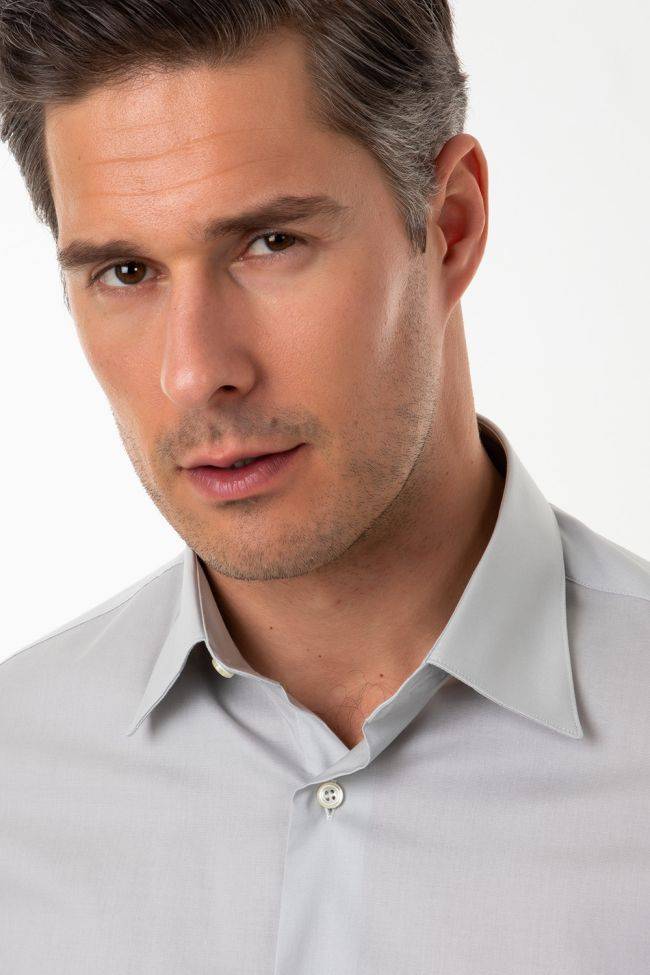 aplomb Hemd Herren Aplomb Slim Einfarbig 97% Baumwolle 3% elastan kragen Italienisch Lange Ärmel Versandkostenfrei