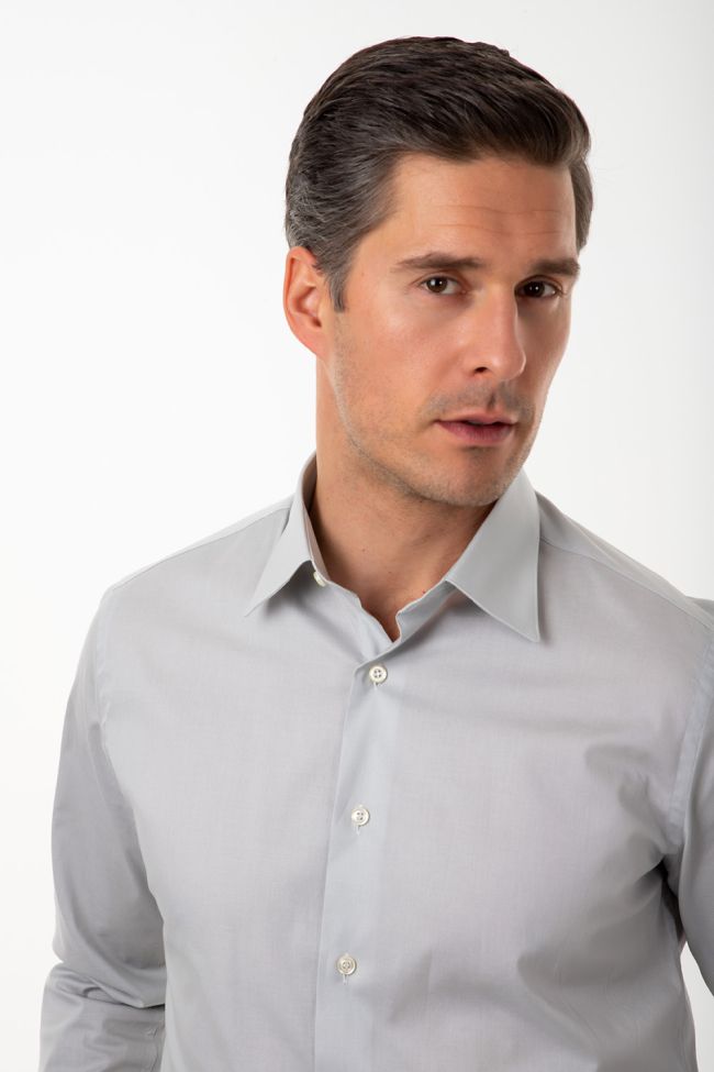 aplomb Hemd Herren Aplomb Slim Einfarbig 97% Baumwolle 3% elastan kragen Italienisch Lange Ärmel Versandkostenfrei