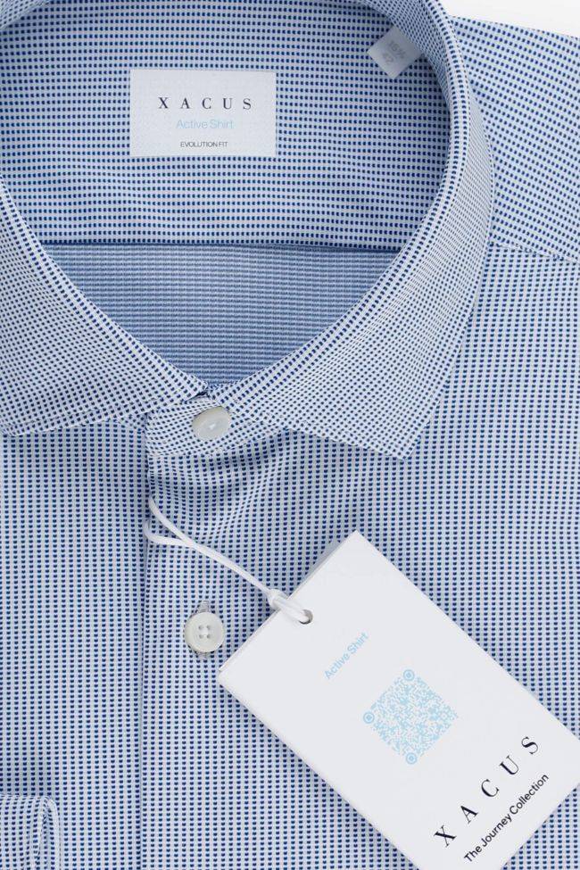 xacus Hemd Herren Xacus Classic Halb Unifarben 83% polyamide 17% elastane kragen Französisch Lange Ärmel Flash Sale