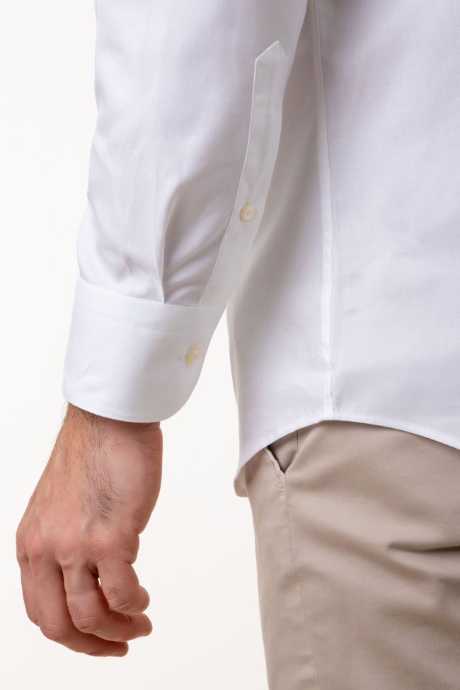 aplomb Hemd Herren Aplomb Slim Einfarbig 100% Baumwolle kragen Französisch Lange Ärmel Preisnachlass
