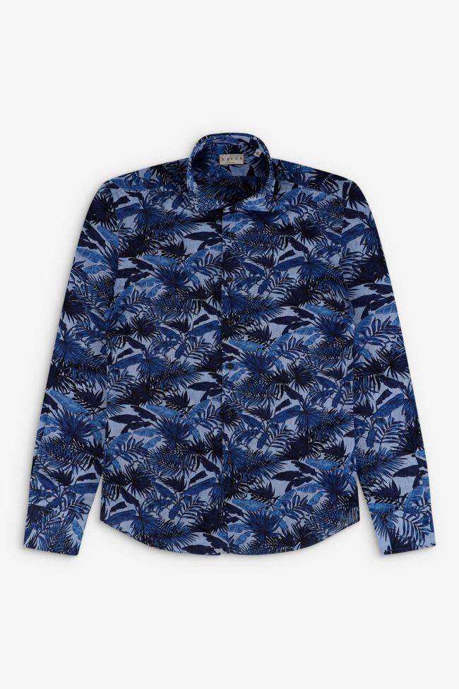 xacus Hemd Herren Xacus Regular Muster 40% Leinen 60% Baumwolle kragen Französisch Lange Ärmel Letzte 2 Tage
