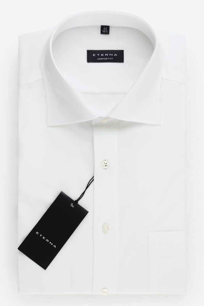 eterna Hemd Herren Eterna Comfort Einfarbig 100% Baumwolle kragen Französisch Lange Ärmel Letzter Tag