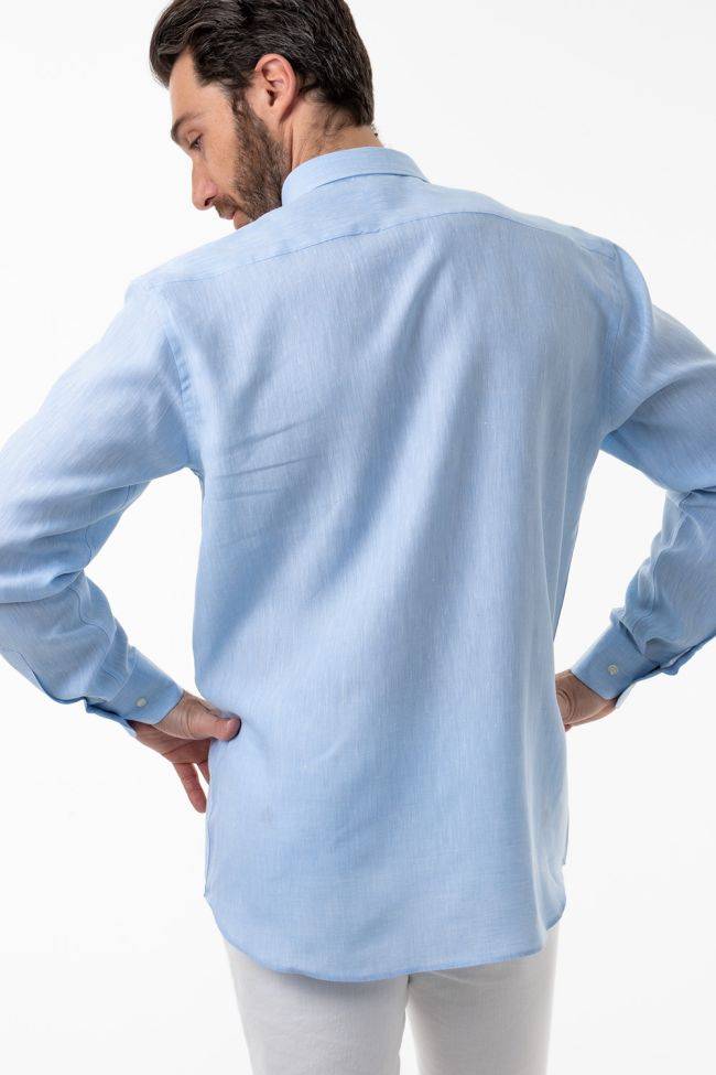 aplomb Hemd Herren Aplomb Classic Einfarbig 100% Leinen kragen Button-Down Lange Ärmel Bis zu 65% Rabatt