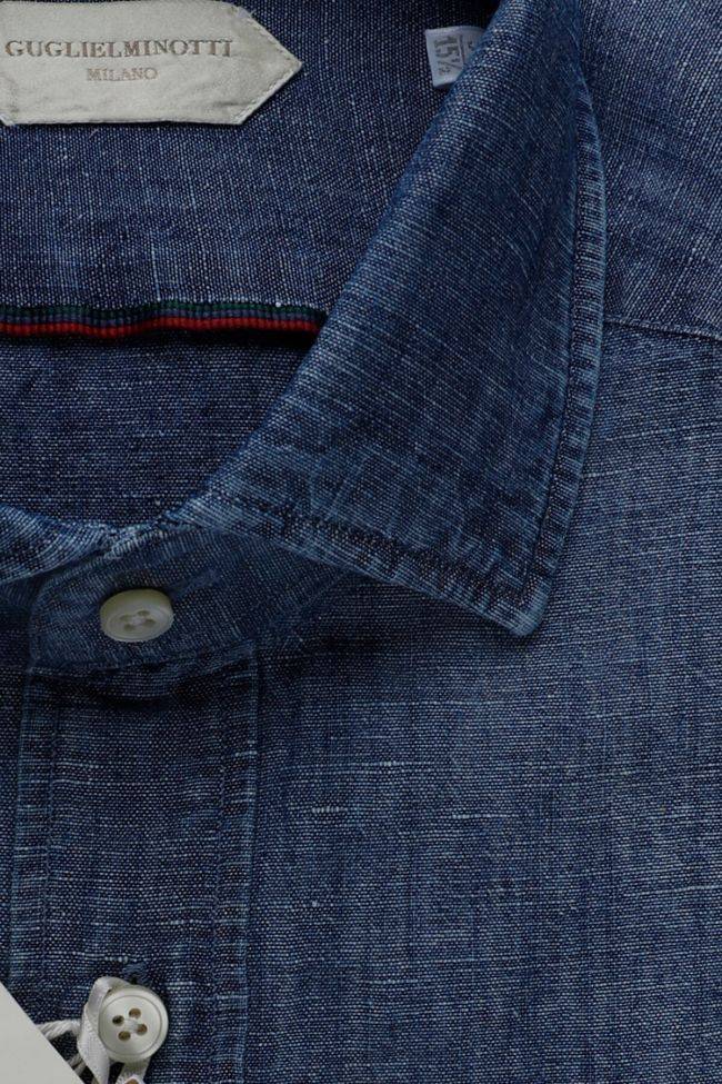 guglielminotti Hemd Herren Guglielminotti Regular Einfarbig 56% linen 44% cotton kragen Französisch Lange Ärmel Bis zu 55% Rabatt