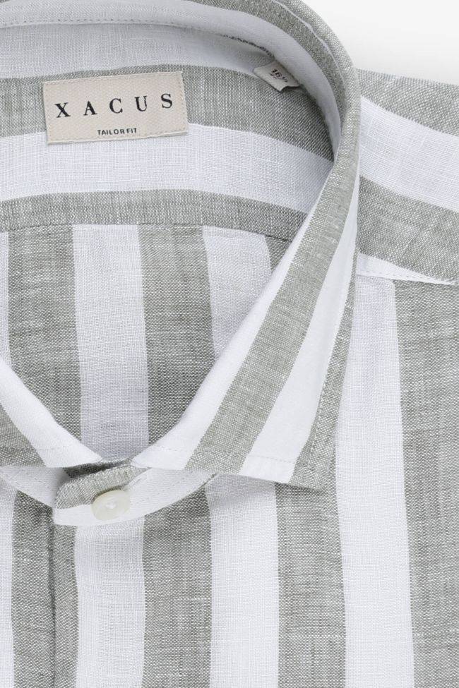 xacus Hemd Herren Xacus Regular Streifen 100% Leinen kragen Französisch Lange Ärmel Riesige Rabatte
