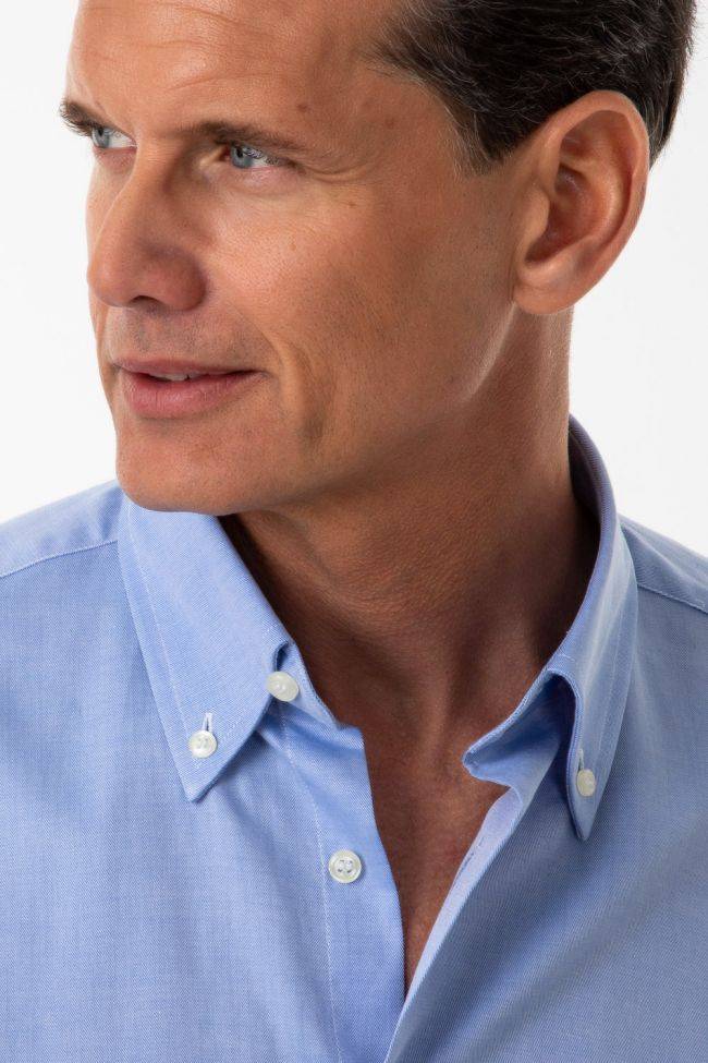 aplomb Hemd Herren Aplomb Regular Einfarbig 100% Baumwolle kragen Button-Down Lange Ärmel zollfrei