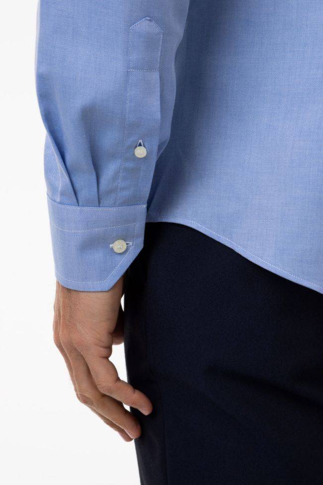 aplomb Hemd Herren Aplomb Regular Einfarbig 100% Baumwolle kragen Button-Down Lange Ärmel zollfrei