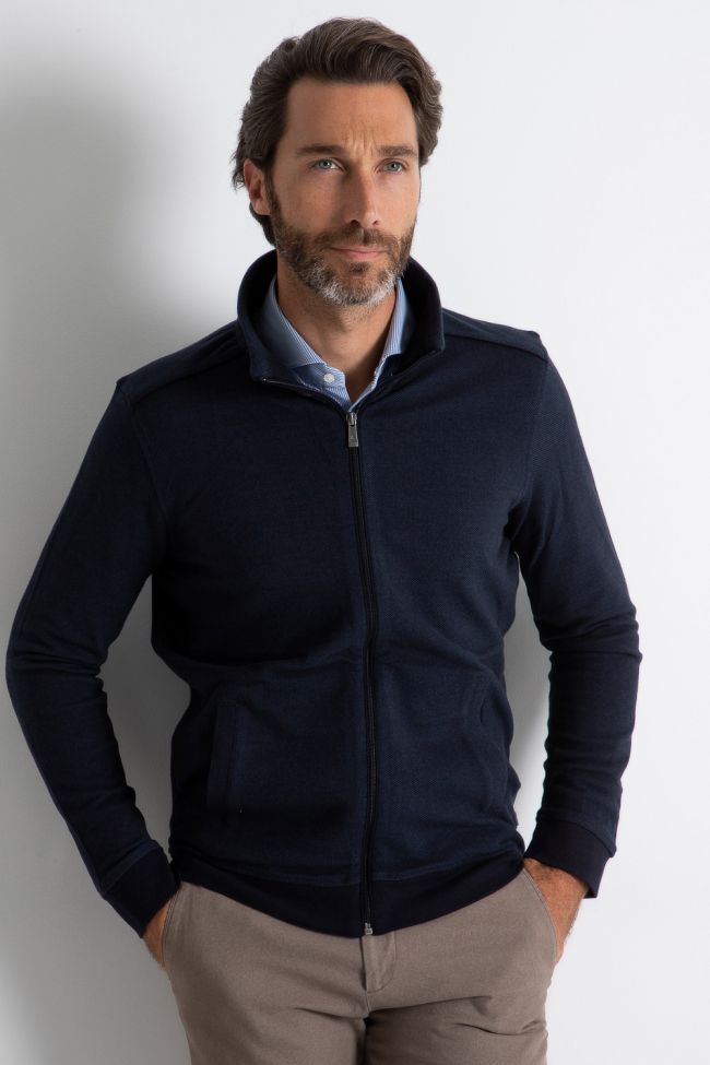 ragman Strickwaren Herren Ragman Reißverschluss Classic Einfarbig 100% winter cotton Schlussverkauf