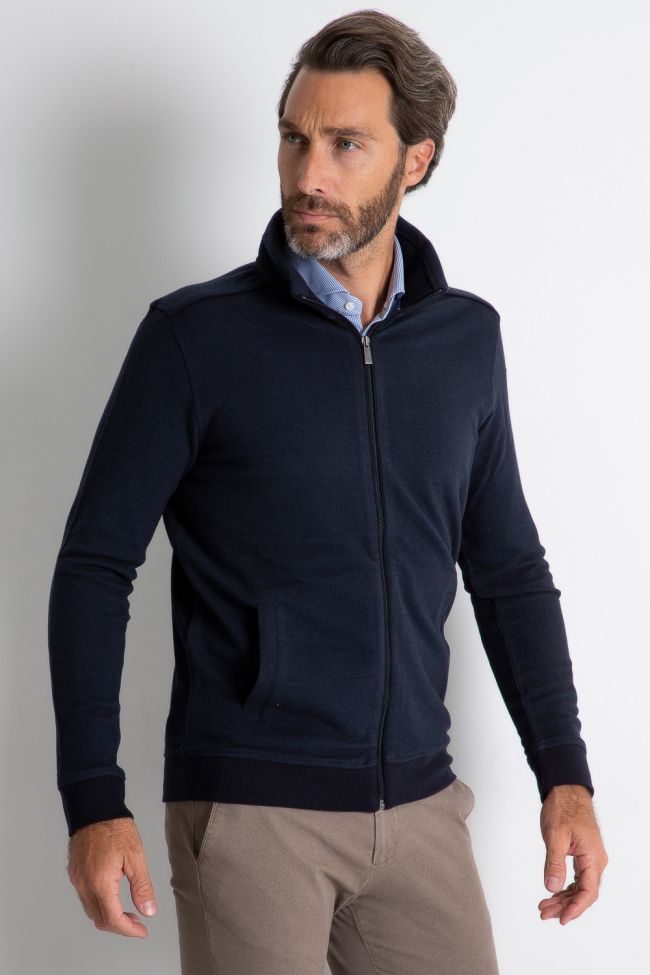 ragman Strickwaren Herren Ragman Reißverschluss Classic Einfarbig 100% winter cotton Schlussverkauf