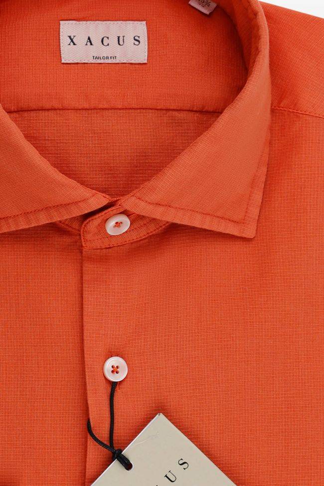 xacus Hemd Herren Xacus Regular Einfarbig 100% Baumwolle gewaschen kragen Französisch Lange Ärmel Sonderangebot