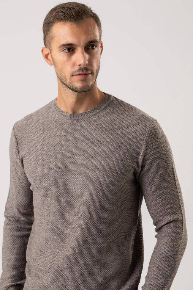 privati firenze Strickwaren Herren Privati Firenze Rundhalsausschnitt Slim Einfarbig 100% Merinowolle Räumungsverkauf
