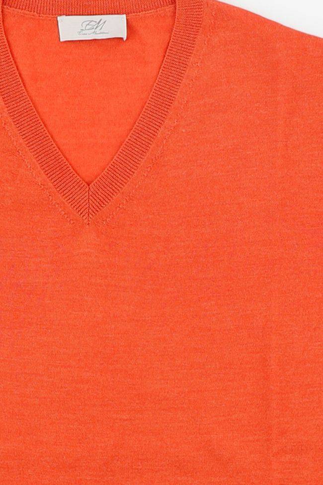 enzo mantovani Strickwaren Herren Enzo Mantovani V-Ausschnitt Regular Einfarbig 70% cashmere 30% silk Tiefpreis
