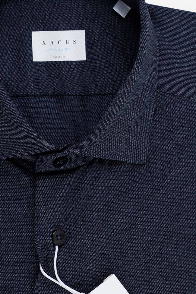 xacus Hemd Herren Xacus Regular Bügelfreie Halb Unifarben 86% poliammide 14% elastan kragen Italienisch Lange Ärmel Angebote
