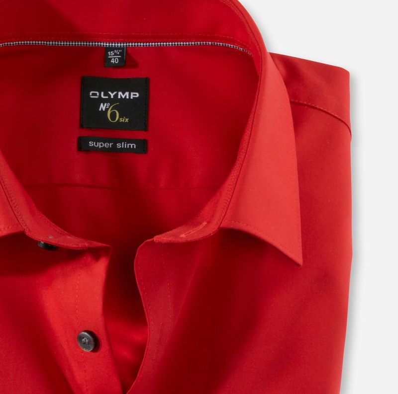 olymp Hemd Herren Olymp Slim Einfarbig kragen Italienisch Lange Ärmel Sonderangebot