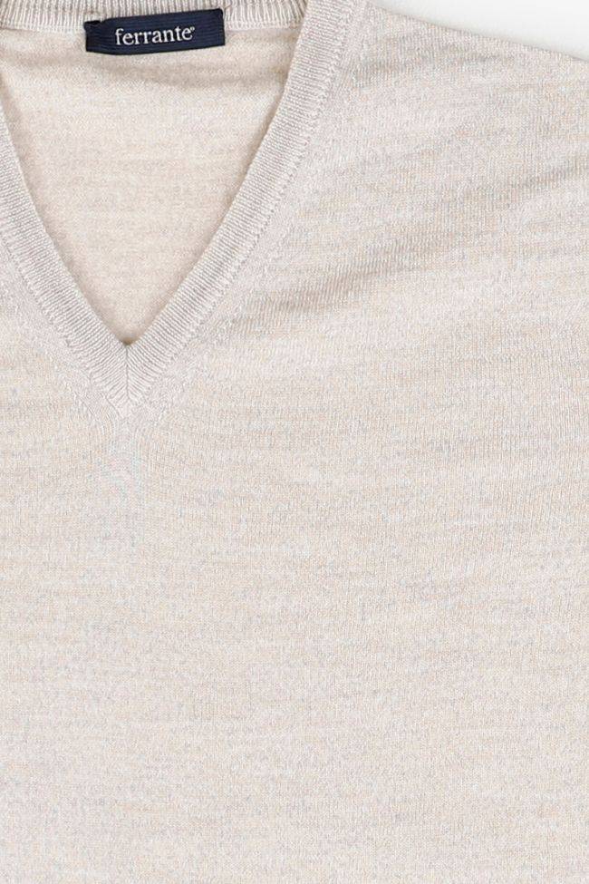 ferrante Strickwaren Herren Ferrante V-Ausschnitt Regular Muster 100% Merinowolle Extrafine Riesige Ersparnisse