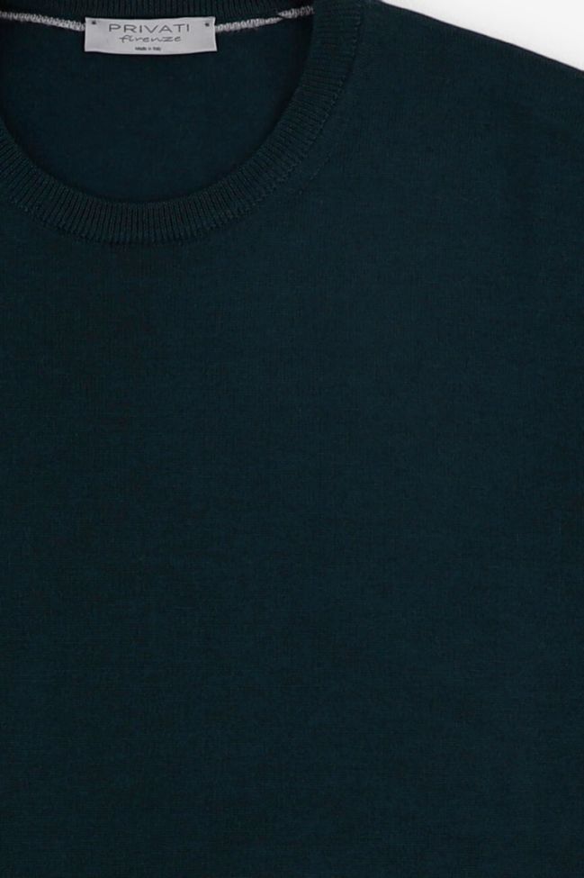privati firenze Strickwaren Herren Privati Firenze Rundhalsausschnitt Regular Einfarbig 100% Merinowolle Extrafine Tiefpreis