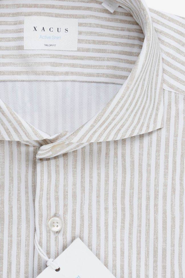 xacus Hemd Herren Xacus Regular Bügelfreie Streifen 86% poliammide 14% elastan kragen Französisch Lange Ärmel im Angebot