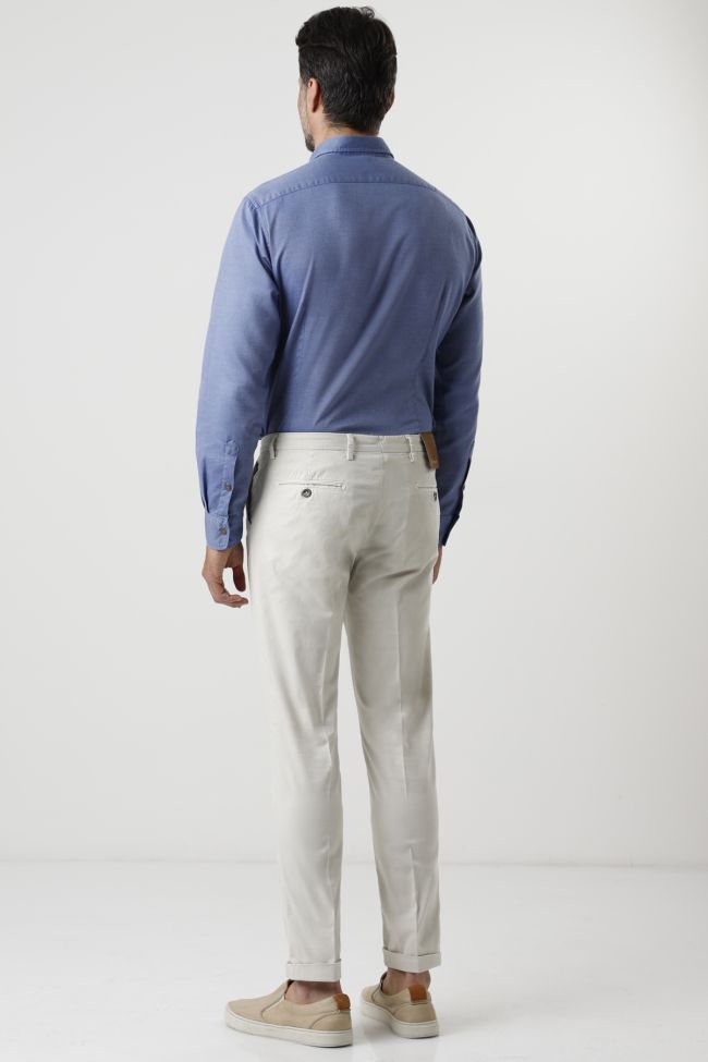 b-settecento Hose Herren B-Settecento Chinos Slim Karo 98% wool 2% EL Exklusivangebot