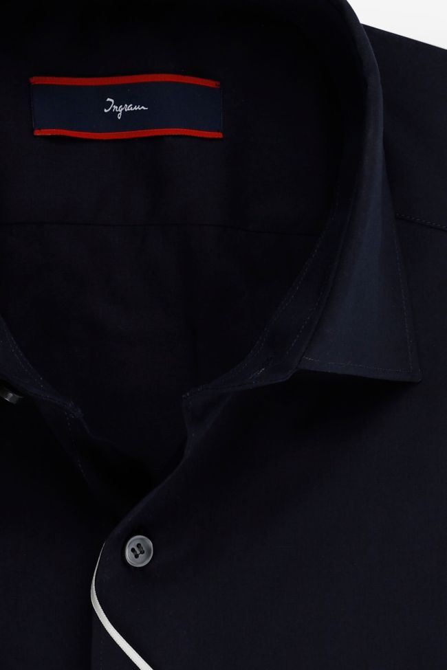 ingram Hemd Herren Ingram Slim Einfarbig 100% Baumwolle kragen Italienisch Lange Ärmel Tiefpreis