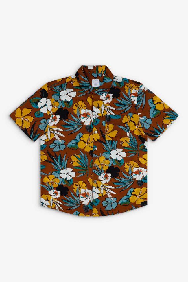 xacus Hemd Herren Xacus Regular Muster 100% Viskose kragen Hawaiikragen Kurze Ärmel Letzte 2 Tage