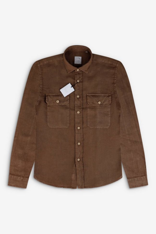 xacus Hemd Herren Xacus Regular Einfarbig 100% Leinen kragen Italienisch Lange Ärmel Bis zu 60% Rabatt
