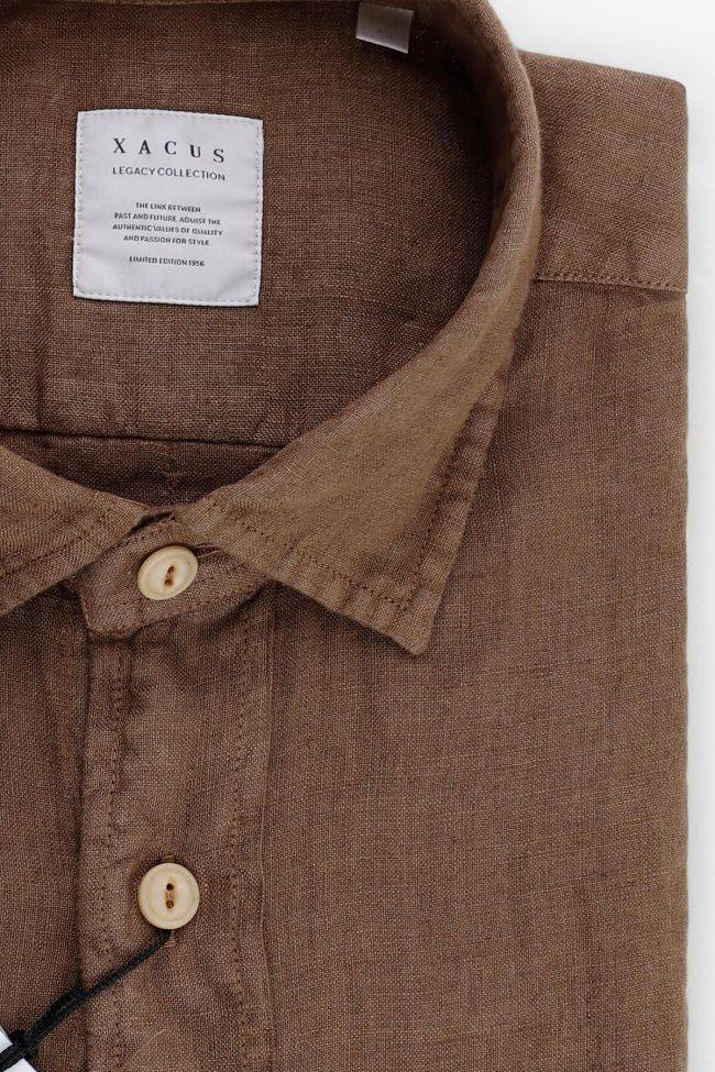 xacus Hemd Herren Xacus Regular Einfarbig 100% Leinen kragen Italienisch Lange Ärmel Bis zu 60% Rabatt