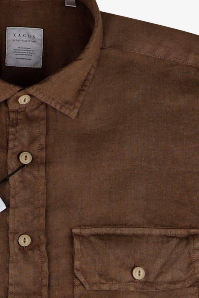 xacus Hemd Herren Xacus Regular Einfarbig 100% Leinen kragen Italienisch Lange Ärmel Bis zu 60% Rabatt