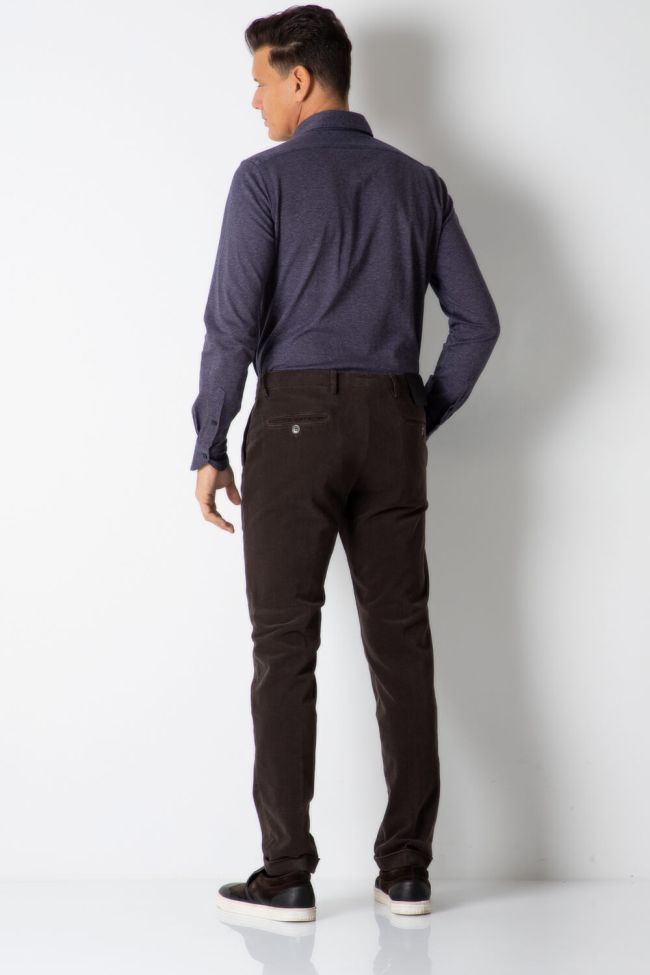 b-settecento Hose Herren B-Settecento Chinos Slim Halb Unifarben 97% Baumwolle 3% elastan zollfrei
