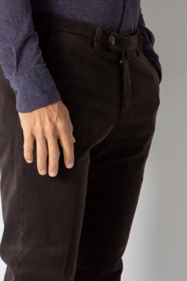 b-settecento Hose Herren B-Settecento Chinos Slim Halb Unifarben 97% Baumwolle 3% elastan zollfrei